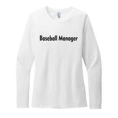 Baseball Manager Womens CVC Long Sleeve Shirt