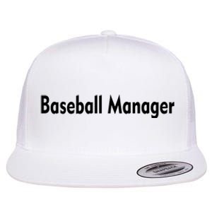 Baseball Manager Flat Bill Trucker Hat