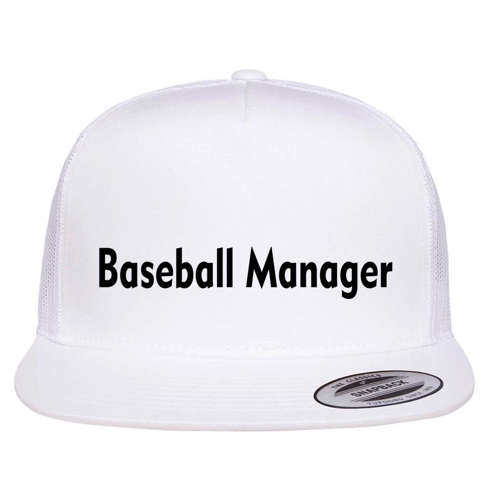 Baseball Manager Flat Bill Trucker Hat