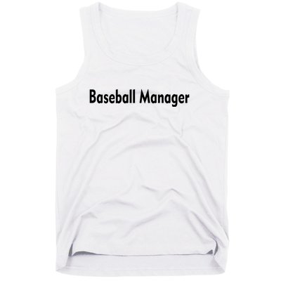 Baseball Manager Tank Top