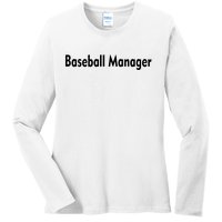 Baseball Manager Ladies Long Sleeve Shirt