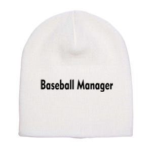 Baseball Manager Short Acrylic Beanie