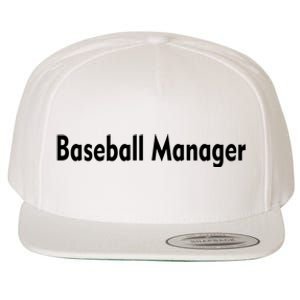 Baseball Manager Wool Snapback Cap