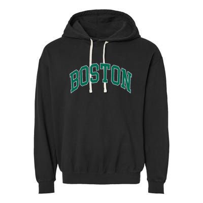 Boston Massachusetts Garment-Dyed Fleece Hoodie