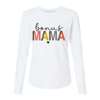 Bonus Mama Bonus Mom Stepmom Step Mama Mother's Day Present Womens Cotton Relaxed Long Sleeve T-Shirt