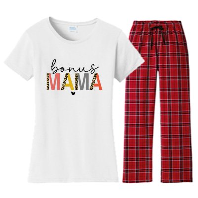 Bonus Mama Bonus Mom Stepmom Step Mama Mother's Day Present Women's Flannel Pajama Set