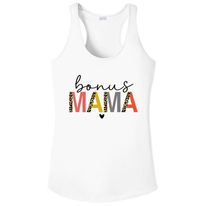 Bonus Mama Bonus Mom Stepmom Step Mama Mother's Day Present Ladies PosiCharge Competitor Racerback Tank