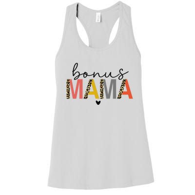 Bonus Mama Bonus Mom Stepmom Step Mama Mother's Day Present Women's Racerback Tank