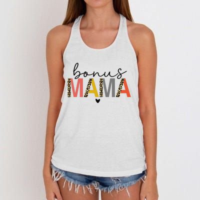 Bonus Mama Bonus Mom Stepmom Step Mama Mother's Day Present Women's Knotted Racerback Tank