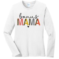 Bonus Mama Bonus Mom Stepmom Step Mama Mother's Day Present Ladies Long Sleeve Shirt