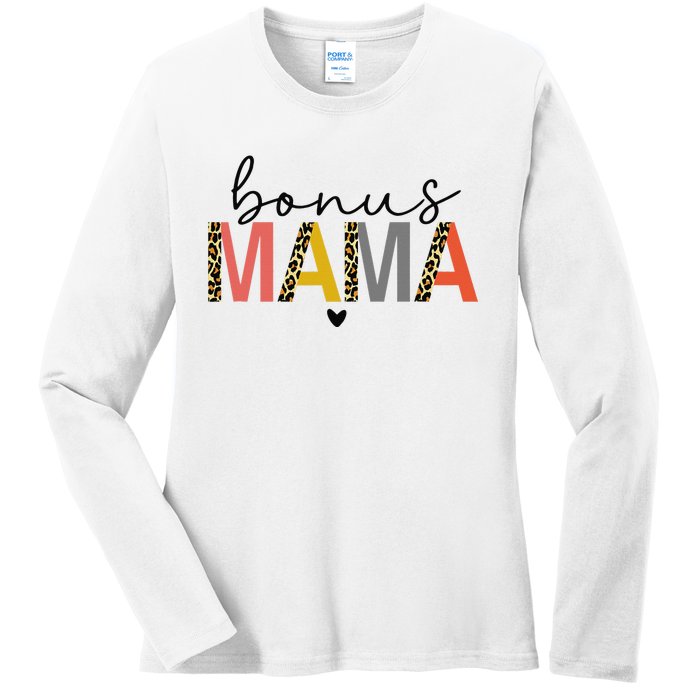 Bonus Mama Bonus Mom Stepmom Step Mama Mother's Day Present Ladies Long Sleeve Shirt