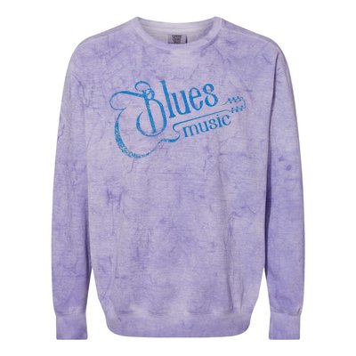 Blues Music Blues Lover Musician Guitarist Guitar Player Colorblast Crewneck Sweatshirt