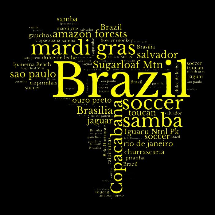 Brazil Map Brazilian Soccer Copacabana Brasil Men Women Gift Baby Bodysuit