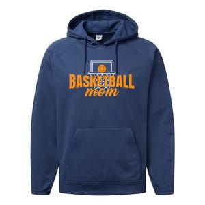 Basketball Mom Basketball Game Mother Mama Basketball Gift Performance Fleece Hoodie