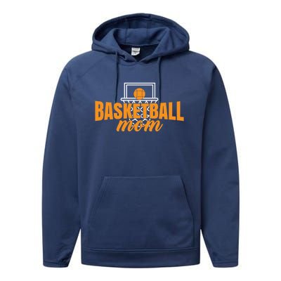 Basketball Mom Basketball Game Mother Mama Basketball Gift Performance Fleece Hoodie