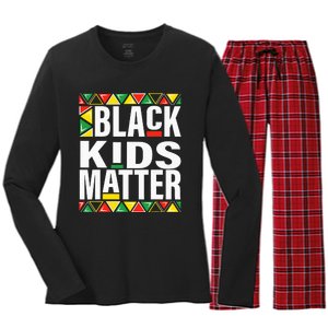 black matter black history month funny pride Women's Long Sleeve Flannel Pajama Set 