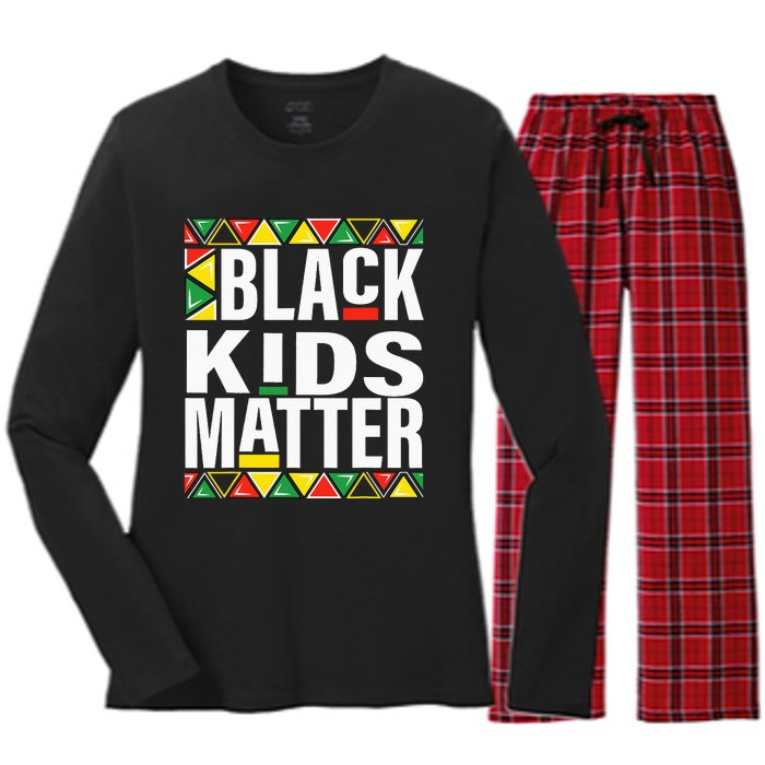 black matter black history month funny pride Women's Long Sleeve Flannel Pajama Set 