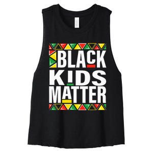 black matter black history month funny pride Women's Racerback Cropped Tank