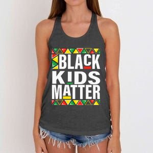 black matter black history month funny pride Women's Knotted Racerback Tank