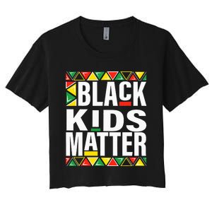 black matter black history month funny pride Women's Crop Top Tee