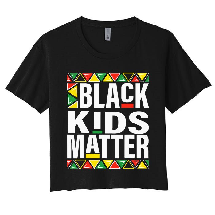 black matter black history month funny pride Women's Crop Top Tee