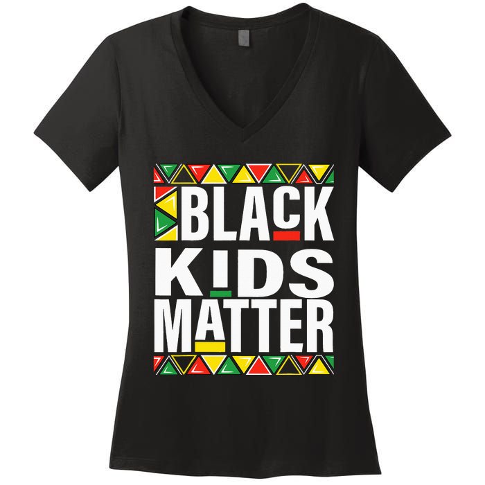 black matter black history month funny pride Women's V-Neck T-Shirt