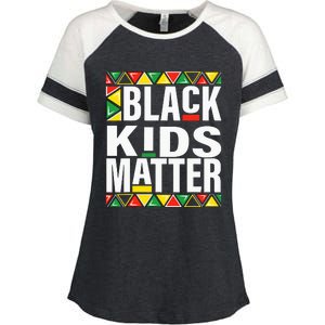 black matter black history month funny pride Enza Ladies Jersey Colorblock Tee