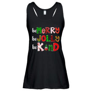 Be Merry Be Jolly Be Kind Merry Christmas Teacher Xmas Pjs Ladies Essential Flowy Tank