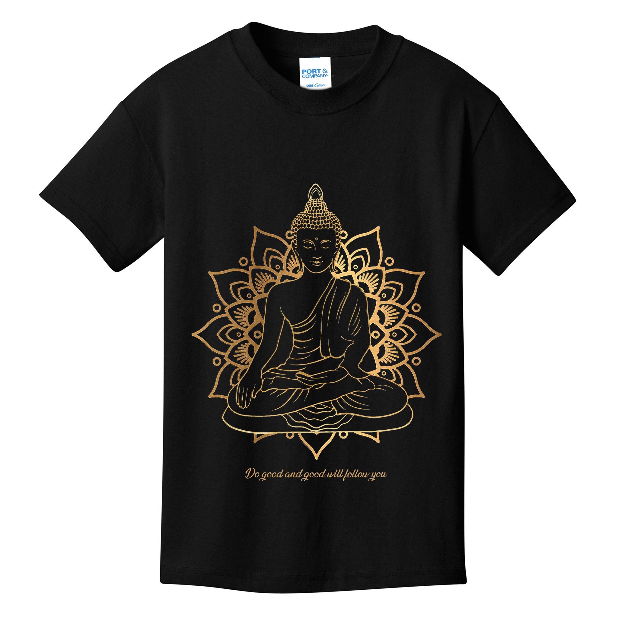 Buddha Mandala Buddhist Mindfulness Buddhism Spiritual Kids T-Shirt