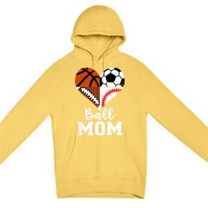 Baseball Mom Basketball Football Gift Premium Pullover Hoodie