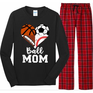 Baseball Mom Basketball Football Gift Long Sleeve Pajama Set