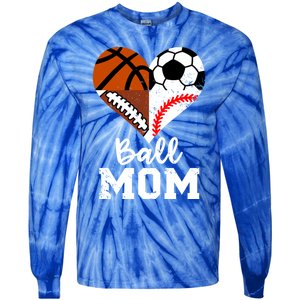 Baseball Mom Basketball Football Gift Tie-Dye Long Sleeve Shirt