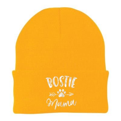 Bostie Mama Boston Terrier Lover Gifts Dog Mom Knit Cap Winter Beanie