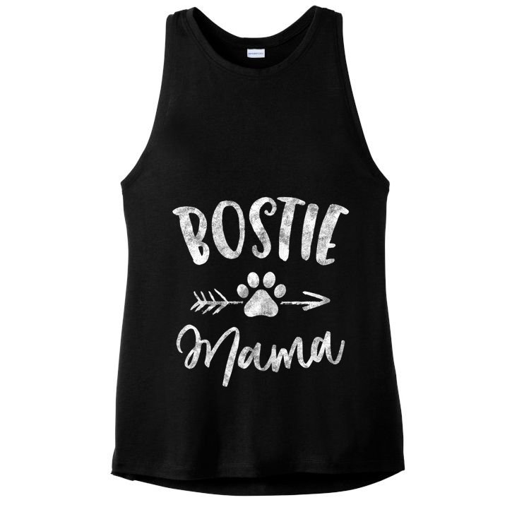 Bostie Mama Boston Terrier Lover Gifts Dog Mom Ladies PosiCharge Tri-Blend Wicking Tank