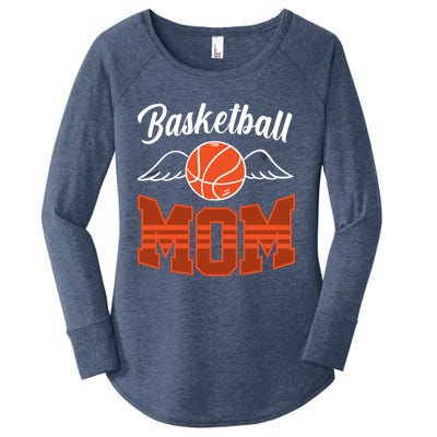 Basketball Mom Basketball Game Mother Mama Basketball Cute Gift Women's Perfect Tri Tunic Long Sleeve Shirt