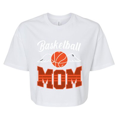 Basketball Mom Basketball Game Mother Mama Basketball Cute Gift Bella+Canvas Jersey Crop Tee