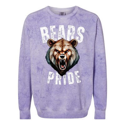 Bears Mascot Back To School Spirit Pride Sport Fans Game Day Colorblast Crewneck Sweatshirt