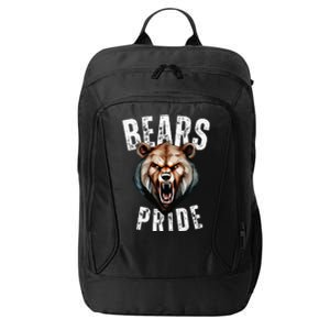 Bears Mascot Back To School Spirit Pride Sport Fans Game Day City Backpack