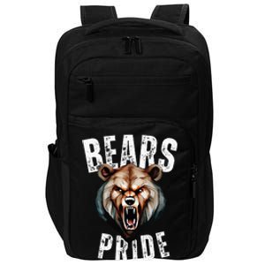 Bears Mascot Back To School Spirit Pride Sport Fans Game Day Impact Tech Backpack