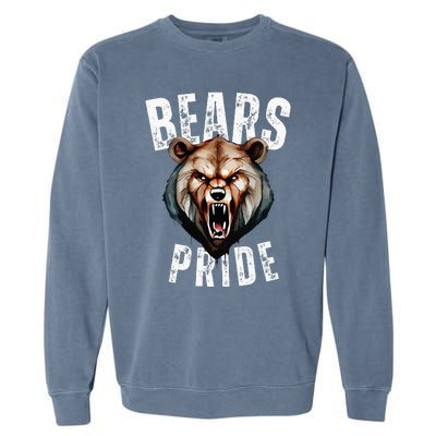 Bears Mascot Back To School Spirit Pride Sport Fans Game Day Garment-Dyed Sweatshirt