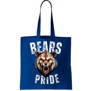 Bears Mascot Back To School Spirit Pride Sport Fans Game Day Tote Bag