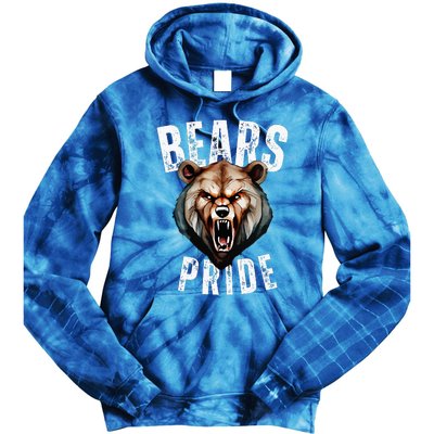 Bears Mascot Back To School Spirit Pride Sport Fans Game Day Tie Dye Hoodie