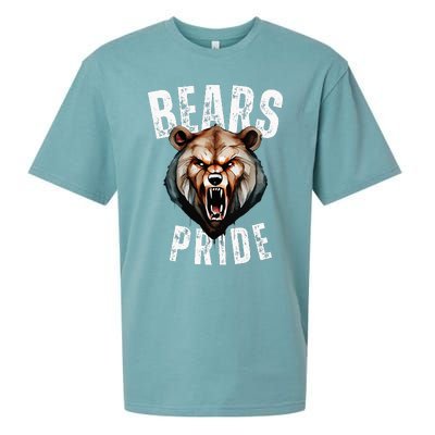 Bears Mascot Back To School Spirit Pride Sport Fans Game Day Sueded Cloud Jersey T-Shirt