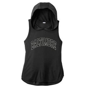 Baltimore Maryland Ladies PosiCharge Tri-Blend Wicking Draft Hoodie Tank