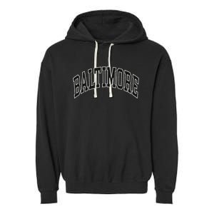 Baltimore Maryland Garment-Dyed Fleece Hoodie