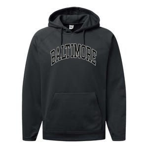 Baltimore Maryland Performance Fleece Hoodie