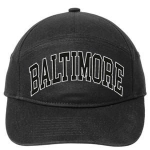 Baltimore Maryland 7-Panel Snapback Hat