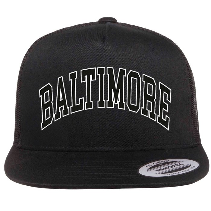 Baltimore Maryland Flat Bill Trucker Hat