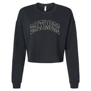 Baltimore Maryland Cropped Pullover Crew