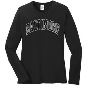 Baltimore Maryland Ladies Long Sleeve Shirt